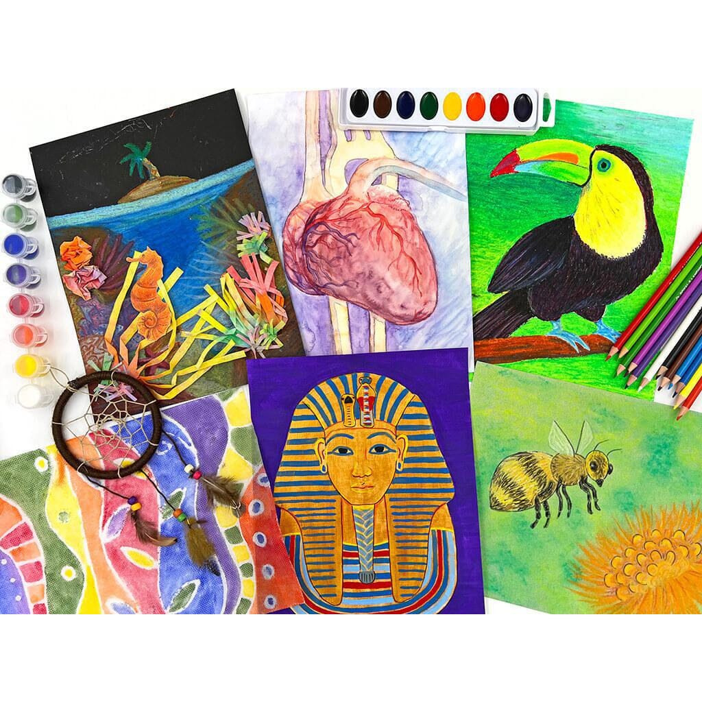 HOMESCHOOL ART SUPER BUNDLE: Series A and B Drawing & Painting Kits I Create Art