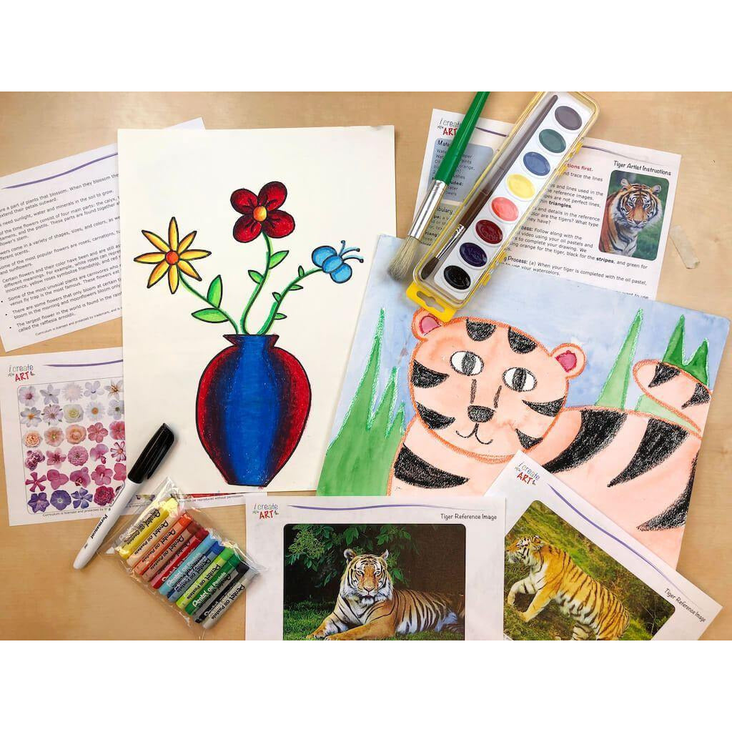 Young Artist Series: Flower & Tiger Art Box I Create Art