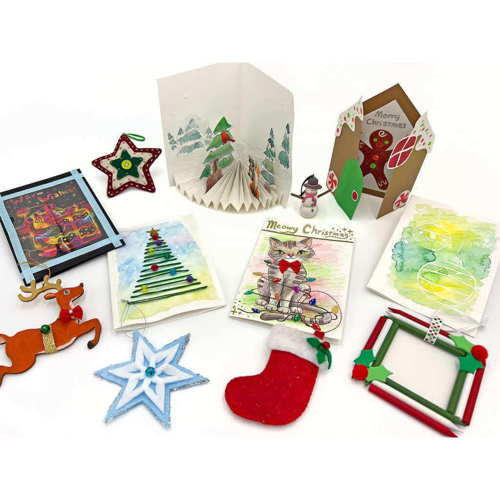 Christmas Super Bundle Ornament and Card Making Art Box Art & Craft Kits I Create Art