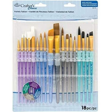 Brush Set Crafter's Choice Value Set (15 Pack) Drawing & Painting Kits Royal Brush 