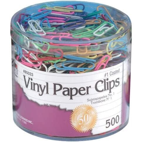 Paper Clips (Coated - Assorted Colors) Arts & Crafts Charles Leonard 