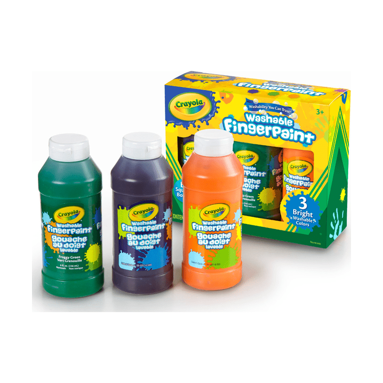 Washable FingerPaint Activity Kit Drawing & Painting Kits Crayola BRIGHT Secondary 3 Pack 