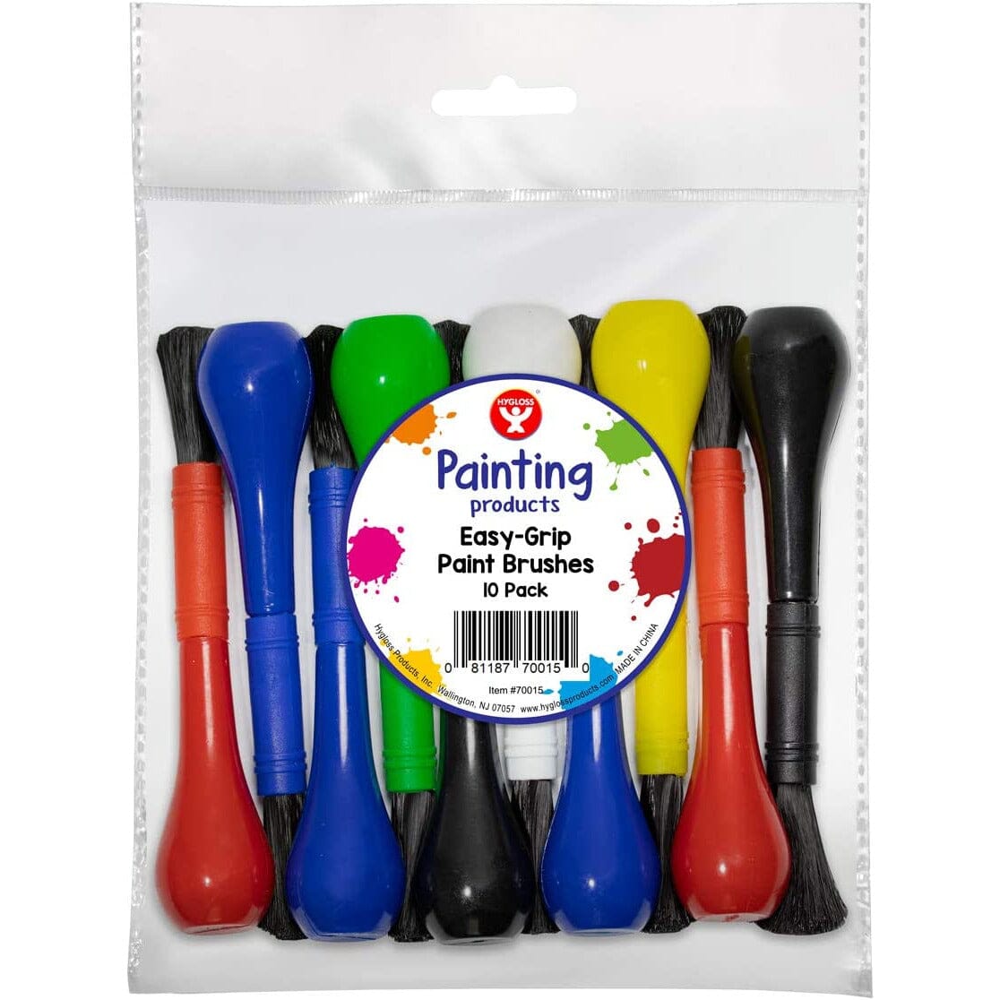 10 Pack Stubby-Grip Paint Brushes (ARM-016) HyGloss