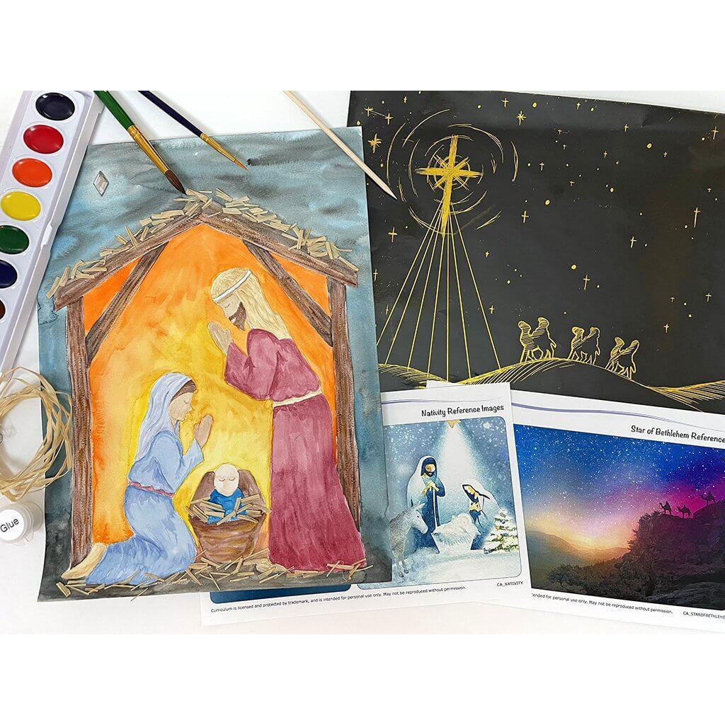 Christian Art Box (December 2021) Drawing & Painting Kits I Create Art 