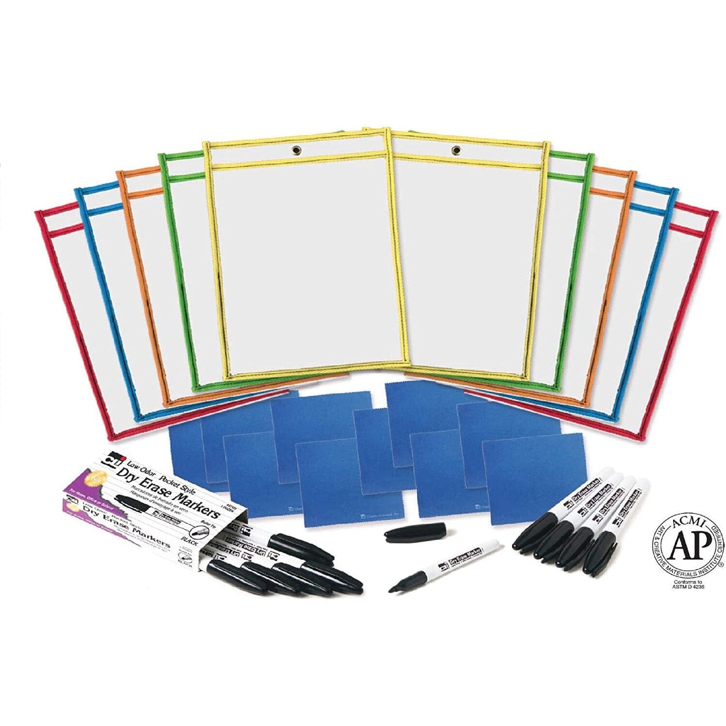 Dry Erase Pockets Arts & Crafts Charles Leonard 