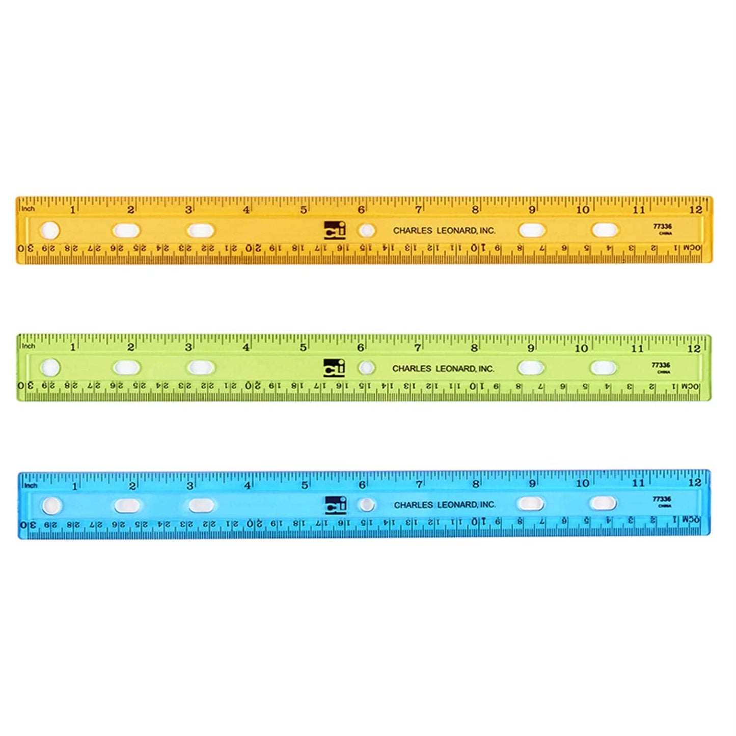 Ruler - (12" Plastic) Arts & Crafts Charles Leonard 