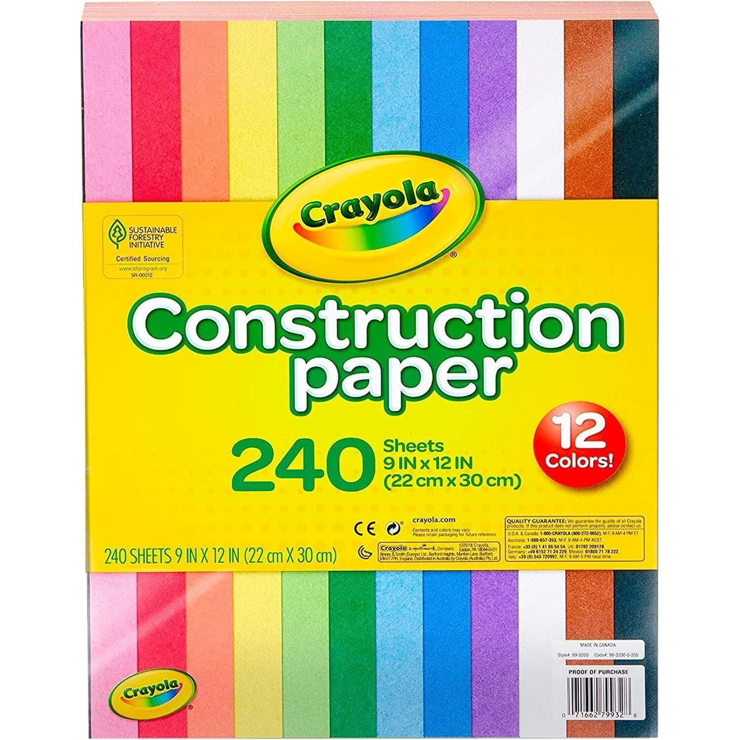 Construction Paper (9 x 12) Arts & Crafts Crayola 