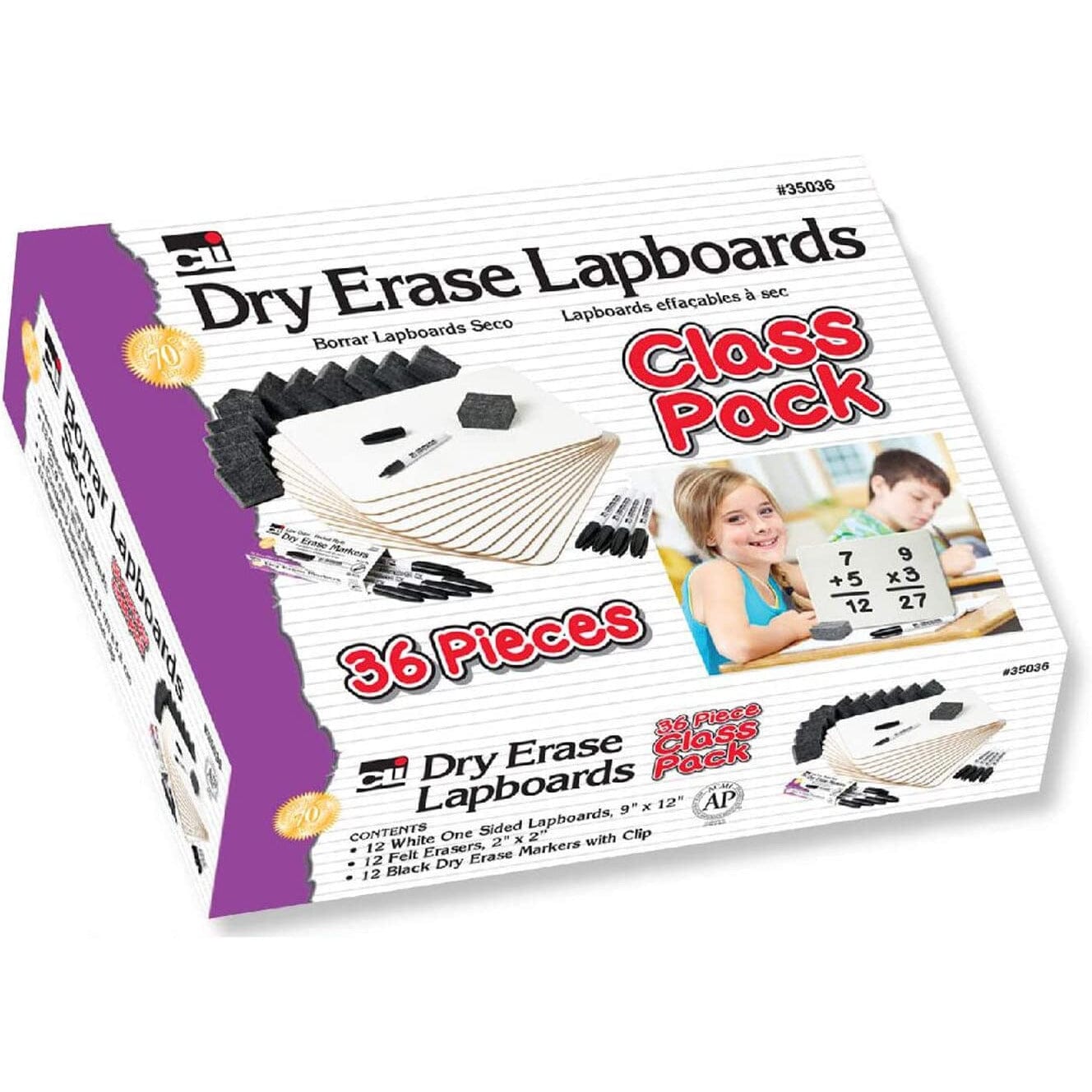 Dry Erase Boards (Class Pack of 12) Arts & Crafts Charles Leonard 