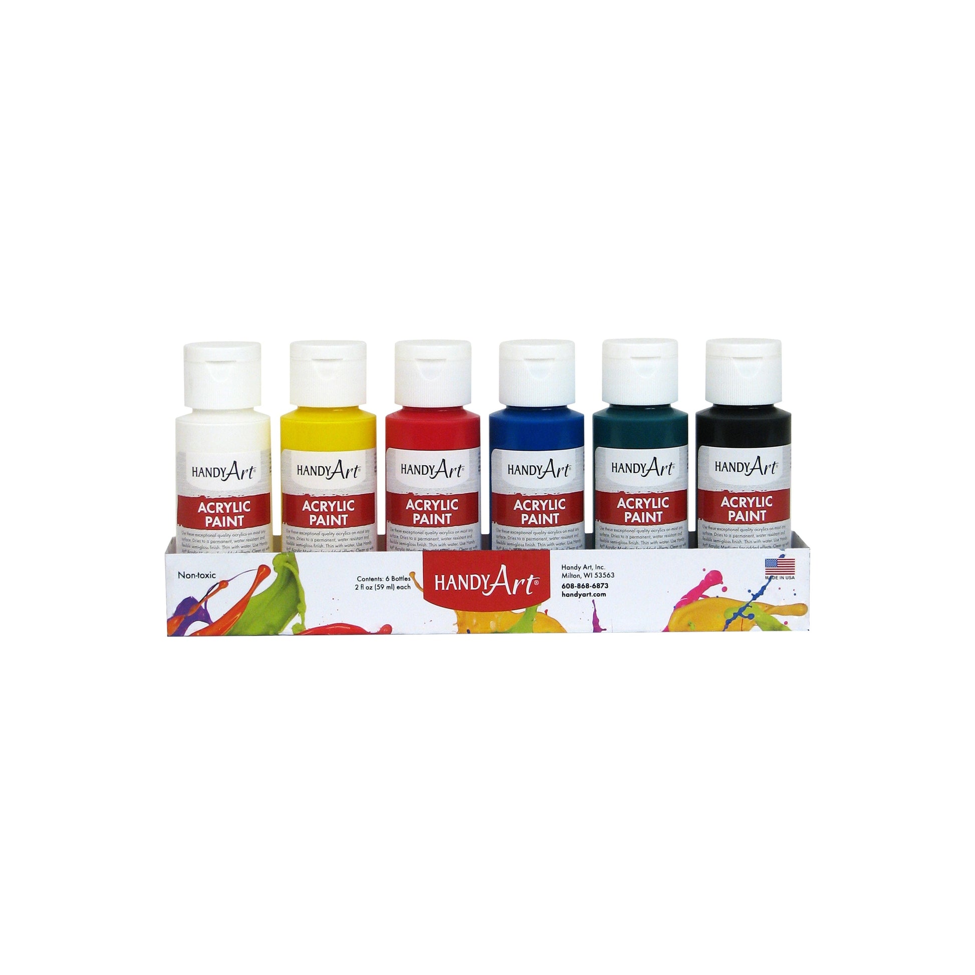 Handy Art® Paint Sets Drawing & Painting Kits Handy Art Acrylic 6 Set 2 oz 