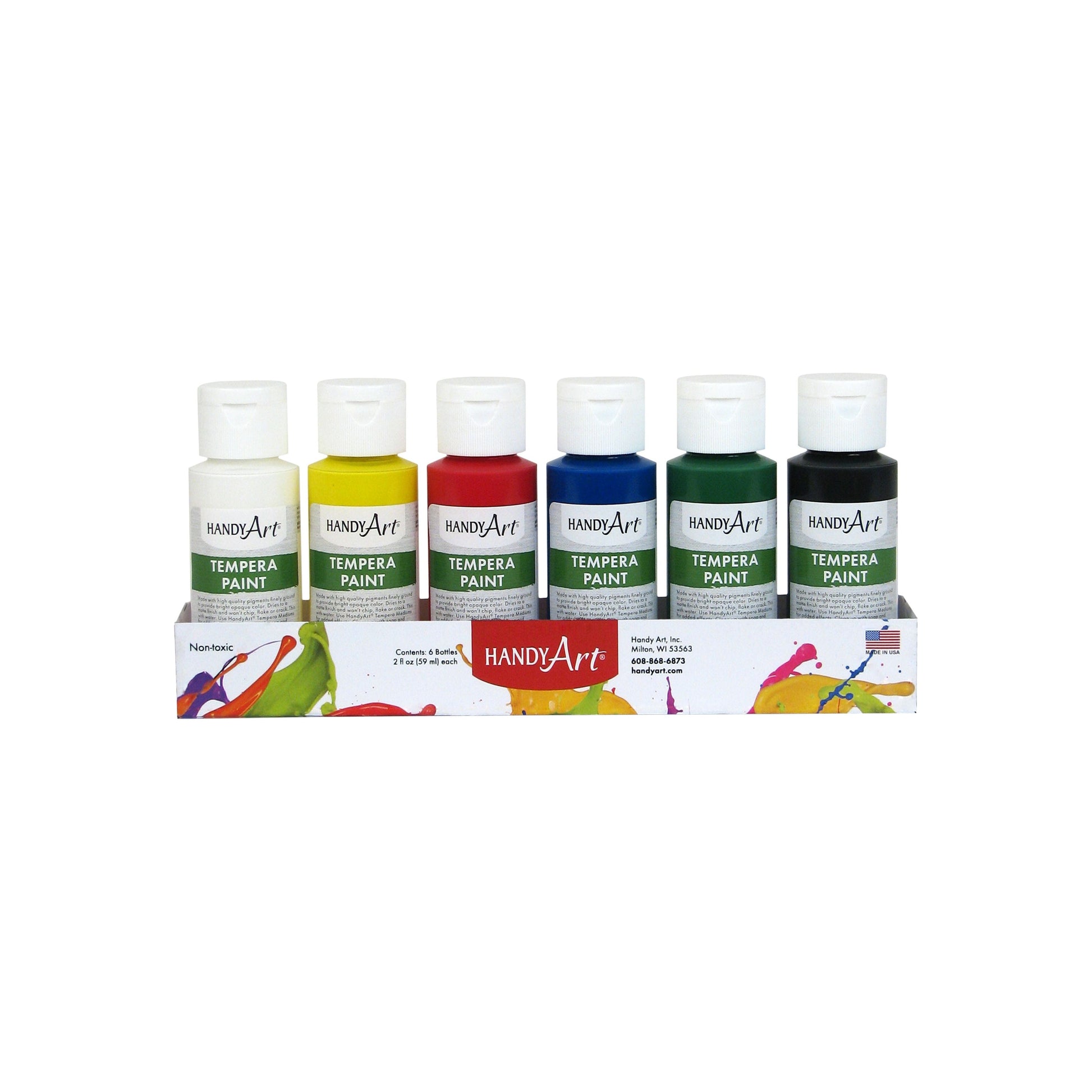 Handy Art® Paint Sets Drawing & Painting Kits Handy Art Tempera 6 Set 2 oz 