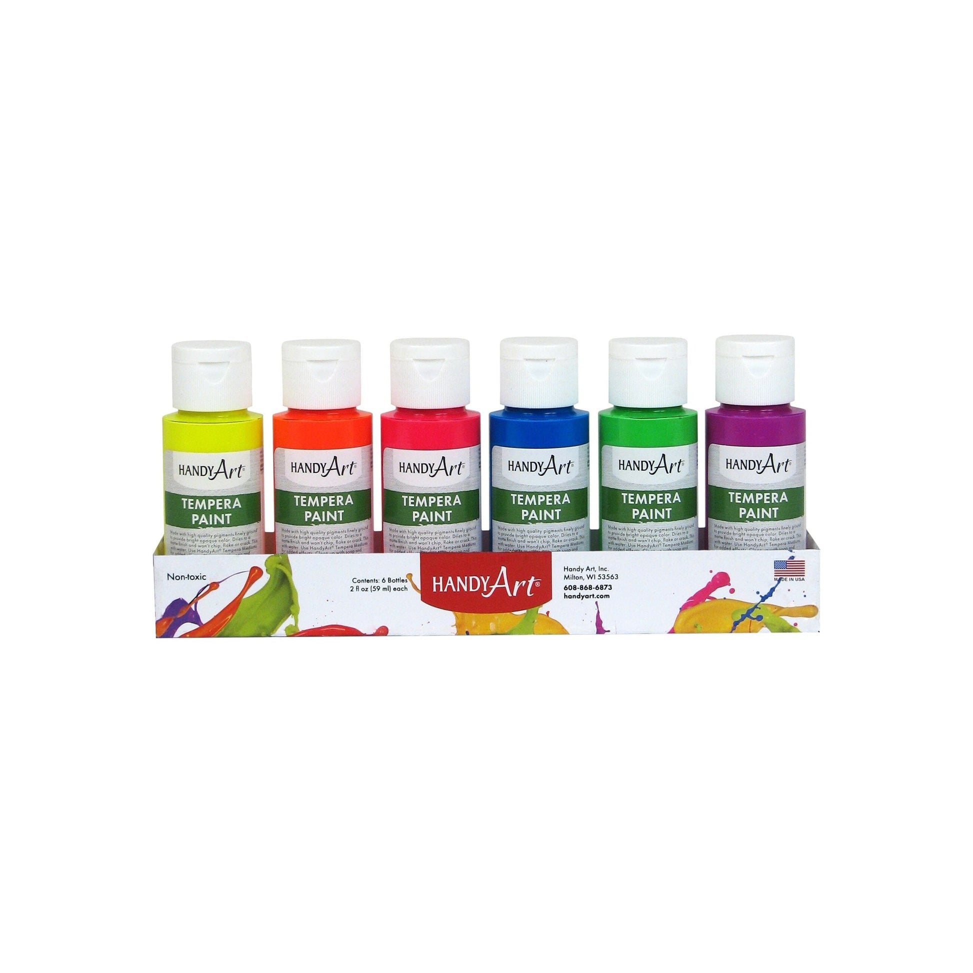 Handy Art® Paint Sets Drawing & Painting Kits Handy Art Fluorescent 6 Set 2 oz 