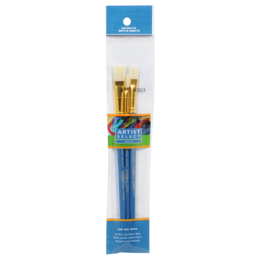 Artist Select Brush Sets Art & Craft Kits Silver Lead 4 Pack Bristle 