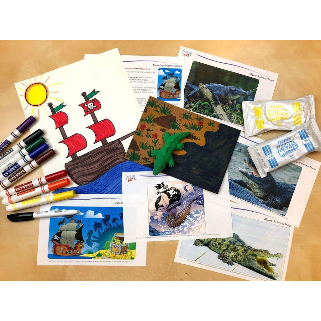 Young Artist Series: Alligator & Pirate Art Box I Create Art 