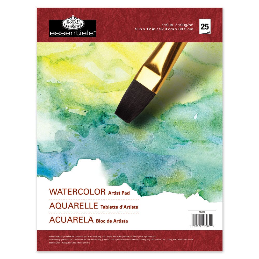 WATERCOLOR PAPER Drawing & Painting Kits Royal Brush 9 x 12 (25 sheets) 