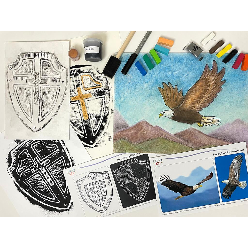 Christian Art Box (March 2022) Drawing & Painting Kits I Create Art 