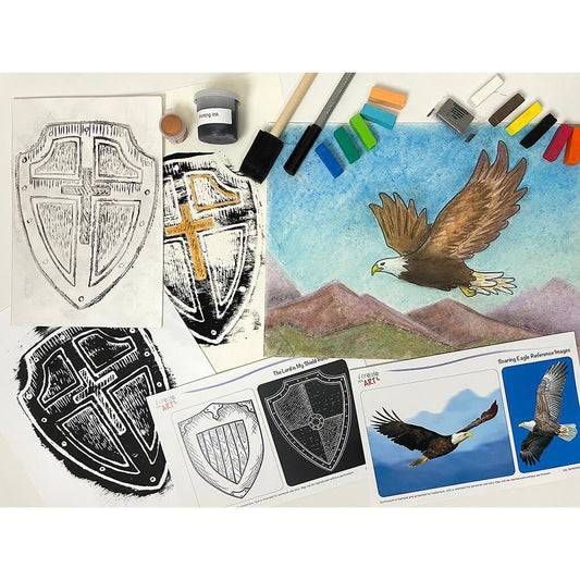 Christian Art Box (March 2022) Drawing & Painting Kits I Create Art 