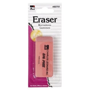 Pencil Eraser - Synthetic - Latex Free - Wedge Shape (1) Drawing & Painting Kits Charles Leonard 